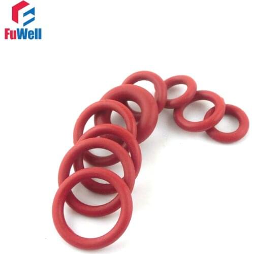 500pcs Red Silicon Rubber O-ring Seals 1.5mm Thickness 4.5/5/5.5/6/6.5/7/7.5/8/8.5/9mm OD O Rings Sealing Gasket Washer