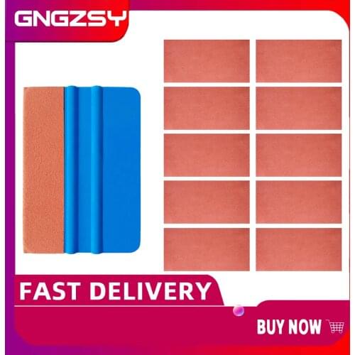 CNGZSY Auto Wrapping Cleaning Tools Suede Edge Squeegee 10PCS Adhesive Replacement Suede Felt Car Window Film Tint Tool K34