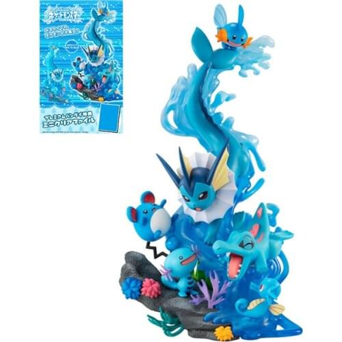 Bandai Pokemon Japanese Anime Figures Vaporeon Dive To Blue Collections Kids Toys Model Action Figure Doll Model Halloween Gifts