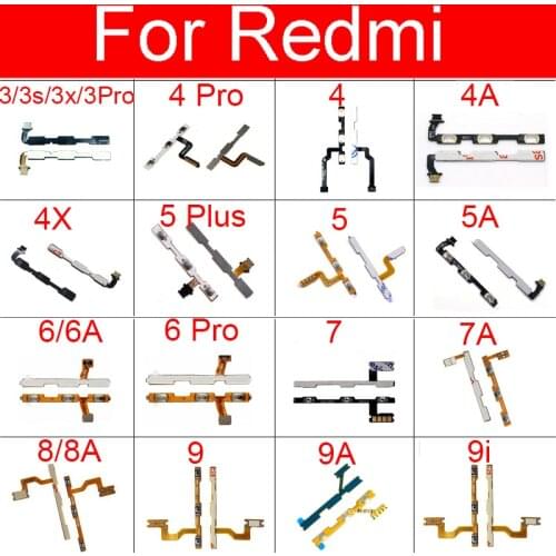 Power&Volume Button For Xiaomi Redmi 3 3s 3x 3 4 4A 4X 5 5A 6 6A 7 7A 8 8A K20 S2 Go Pro Plus Audio Control Flex Ribbon Cable
