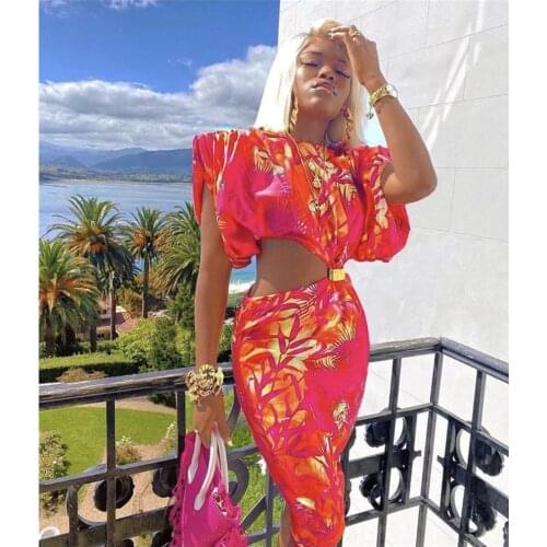 2021 Sexy Sleeveless Hollow Out Black Hot Pink Women Summer Dress Designer Fashion Evening Party Dress Vestido