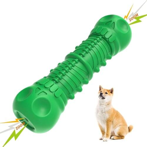 Dog Chew Toys, Rubber Green Healthy Bite Resistant, Squeak Indoor and Outdoor Interactive Large Dog Medium Dog Toys