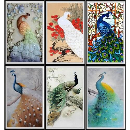 5d Diy Diamond Painting Animal Peacock Handmade Gifts Home Decoration Imitation Cross Stitch Kit Crafts