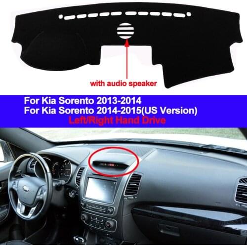 Car Auto Inner Dashboard Cover Dash Mat Cape Carpet Dashmat Pad Cushion 2 Layers For Kia Sorento 2013 2014 LHD RHD