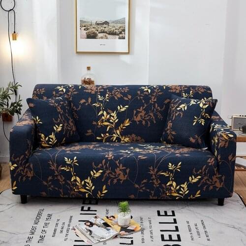 Dark Print Sofa Slipcovers Stretch Sofa Cover for Living Room Sectional Corner Chair Protector Couch Cover 1/2/3/4 Seater