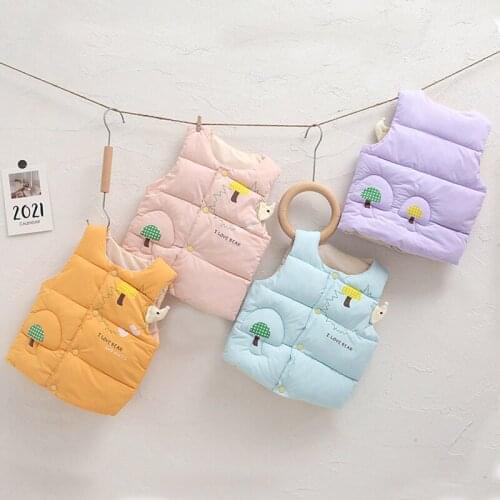 Childrens Autumn Vest A Variety Of Styles Of Solid Color Cartoon Patterns For Boys And Girls 1-5 Years Old