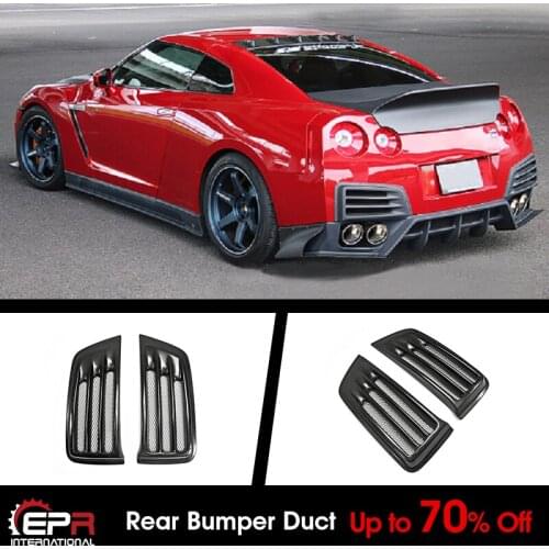 For Nissan R35 GTR 08-16 CS Style FRP Unpainted Rear Bumper Duct Exterior Accessories Body kits
