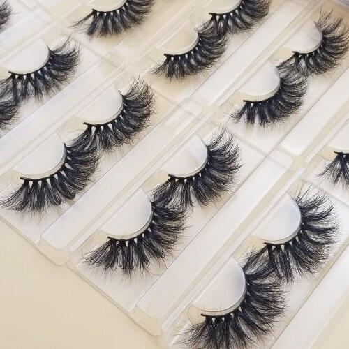Elyco mink lashes 50 pairs bulk false eyelashes 22mm real mink fur eye lashes with free custom logo