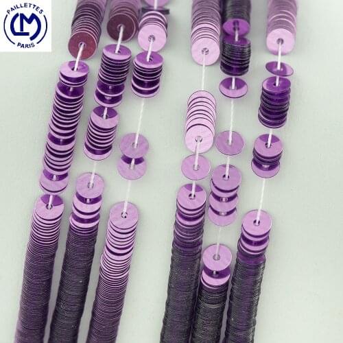 France imported LM light purple metal gloss sequins French embroidery materials nail beads clothing accessories