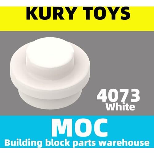 Kury Toys DIY MOC For 6141/4073 Building block parts For Plate, Round 1 x 1 For Round-Cut Plate