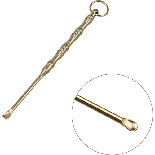 1PCS Ear Wax Pickers Brass Ear Picks Wax Removal Curette Remover Cleaner Ear Care Tool Ear Pick Beauty Tools