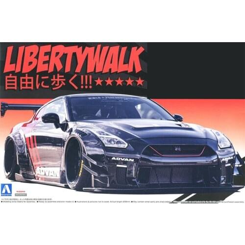 1/24 AOSHIMA plastic assembly car model toy Nissan LB Widebody R35 GT-R type 2 Ver.2 static model adult collection DIY assembly