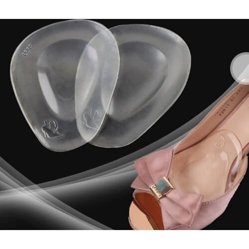 KD27 Skin Care Feet Shoes Insole Pads Inserts Latex Insoles Front Women High Heel Transparent Water Front GEL Front Half Pad