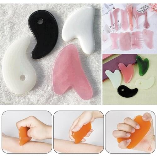 SPA Natural Jade Gua Sha Scraper Board Massage Quartz Jade Guasha Stone For Face Neck Skin Lifting Wrinkle Remover Beauty Care
