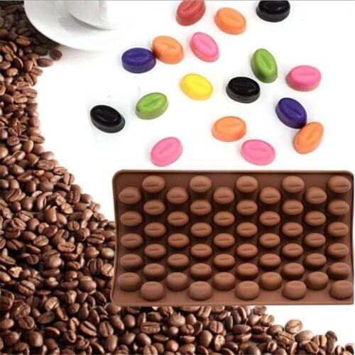 Mini Coffee Beans Shape Baking Tray Chocolate Cake Decorating Tools Fondant Silicone Candy Mold Cake Decoration Baking