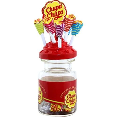 1/12 Dollhouse Miniature Accessories Mini Lollipop with Bracket Simulation Food Sugar-loaf Model Toys for Doll House Decoration