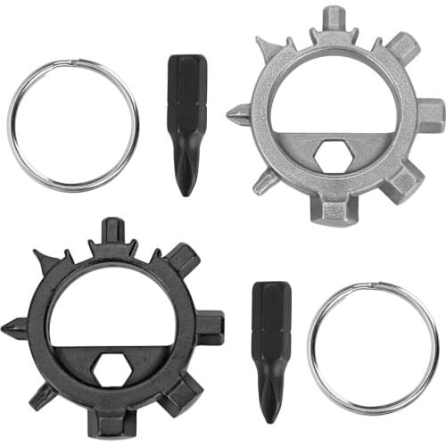 DIYWORK Bicycle Repair Multitools Hand Tools Bottle Opener 12 Functions Screwdriver Key Chain High Carbon Steel