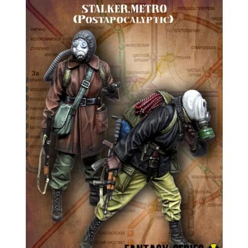 [tusk model]1/35 Scale Unassembled Resin figures resin model Kits(2 figures) E183