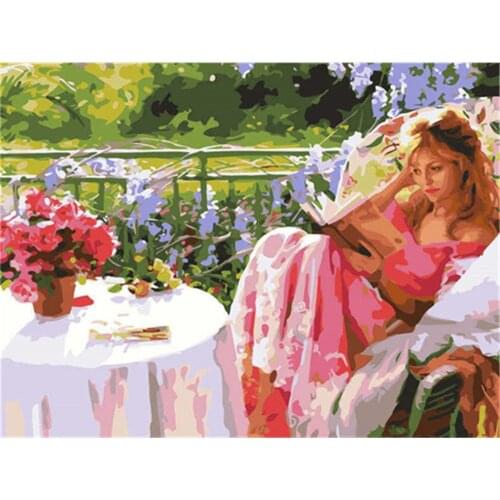 Figure Girl Abstract DIY Cross Stitch Embroidery 11CT Kits Needlework Craft Set Cotton Thread Printed Canvas Home Wholesale