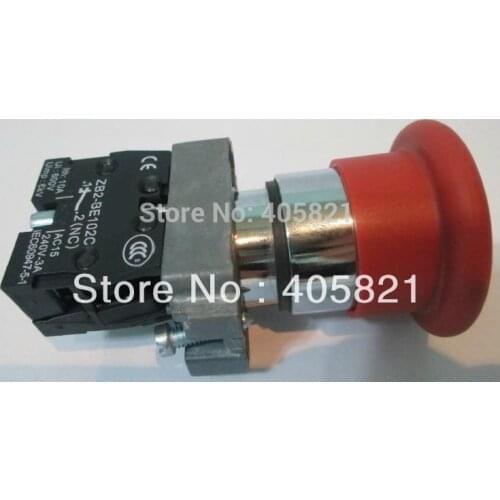 Push-Pull Mushroom Emergency Stop Push button Switches 1N/C XB2BT42C mounting dia22mm