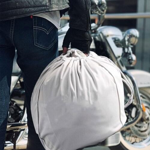 Oversized Helmet Bags Super Soft Short Plush Helmet Protect Bags For Motorcycle Scooter Moped Bike Storage Backpack Draw Pocket