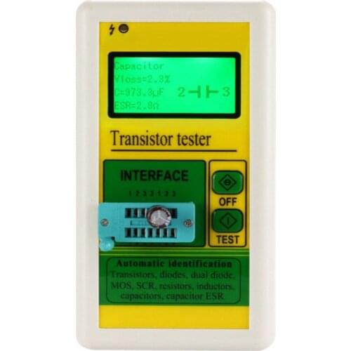 New Digital LCD Transistor Tester Diode Thyristor Resistor Capacitance Meter ESR LCR Meter Megger Insulation Tester