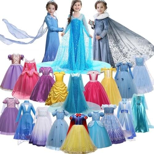 Halloween Dress Children Girl Birthday Prom Ball Gown Christmas Dress Carnival Party Frocks Kid Girl Princess Rolepay Clothes