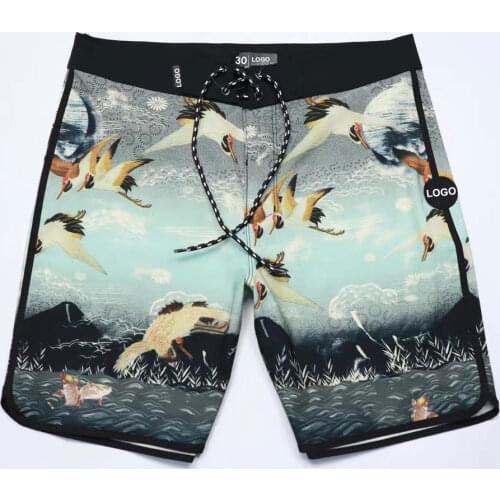 Bermuda Beach Board Shorts 2021 Surf Swim Fitness Trunks Mens Printed Phantom Beach Shorts Elastic Quick Dry Breathable Swimwear