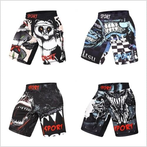 Fitness MMA Boxing Tiger Muay Thai Sport Boxing Short Sanda Fighting Outdoor Training Pants Bjj Gi Rashguard Kickboxing Shorts