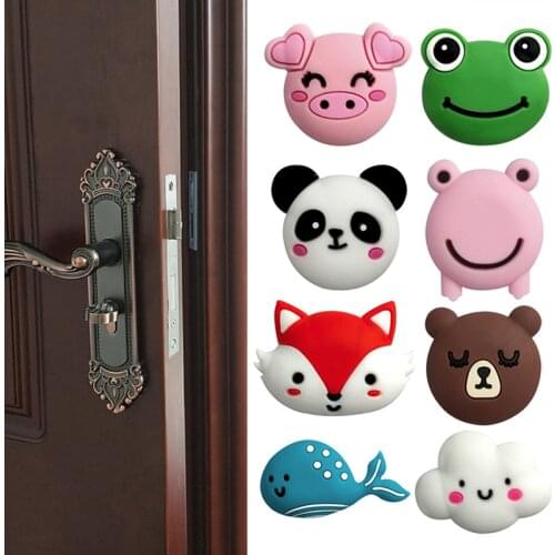 Silicone Anti-Collision Mat Household Door Anti-Collision PVC Cartoon Silicone Thickened Refrigerator Anti-Collision Sticker