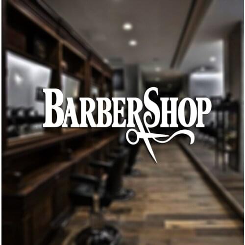 Barber Shop Sticker Customized Chop Bread Decal Posters Vinyl Wall Art Decor Windows Decoration Haircut Shavers Glass Decals