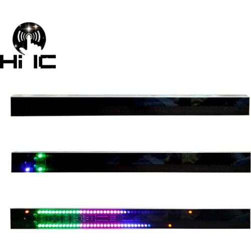 1pcs USB DC 5V Dual 60 Level indicator VU Meter Music Spectrum LED light Audio Stereo Amplifier Board Atmosphere Lamp With Case
