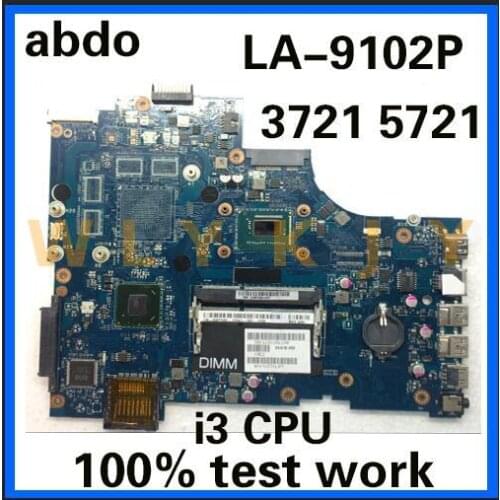 VAW11 LA-9102P motherboard for DELL Inspiron 3721 5721 notebook motherboard CN-06006J 06006J CPU i3 DDR3 100% test work