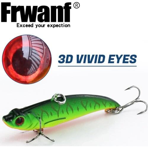 Fishing Lures VIB 75mm 13G Lure Swimming bait hard Artificial Bait With 6# Hooks lure kit Carp Bass Fishing Tackle accessories