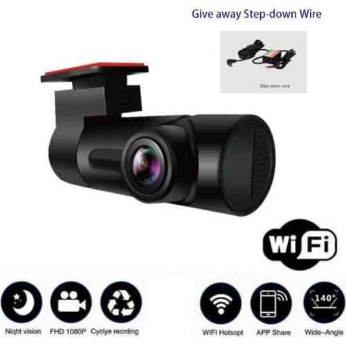 Dash Cam 1080P WiFi Car DVR 140 Degrees Video Recorder Full HD Night Version Camera With G-sensor 24Hour Parking Monitor videcam