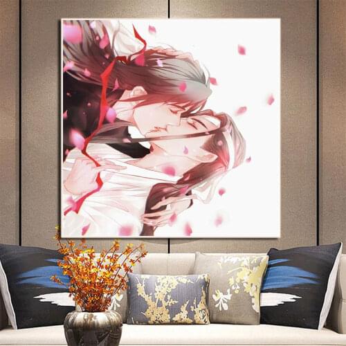 Mo Dao Zu Shi Printed Water-Soluble Canvas 11CT Cross-Stitch DIY Embroidery Patterns DMC Threads Needlework Sewing Magic