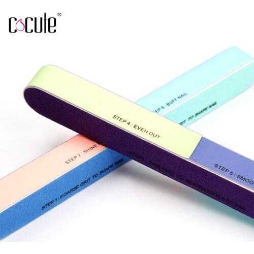 1PC File Six Sides Latest Sandpaper Sponge Buffer Nail Polishing Nail Tool