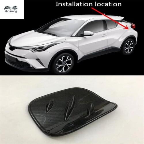 Free shipping 1pc carbon fiber ABS car Fuel tank cover car accessories for 2016 2017 2018 Toyota C-HR CHR C HR