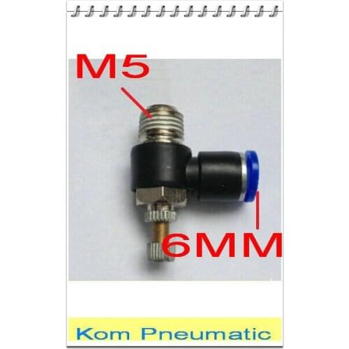 10pcs/lot SL 6mm-M5 Air Speed Flow Controller Fitting Exhaust Valve Pneumatic Coupling Throttle For 6mm Tube M5 Thread SL6-m5