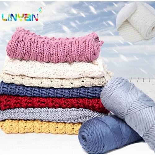200g/pieces Milk wool with scarf thread coarse yarn crochet bolso rafia lanas para tejer a crochet katoen garen voor haken t4