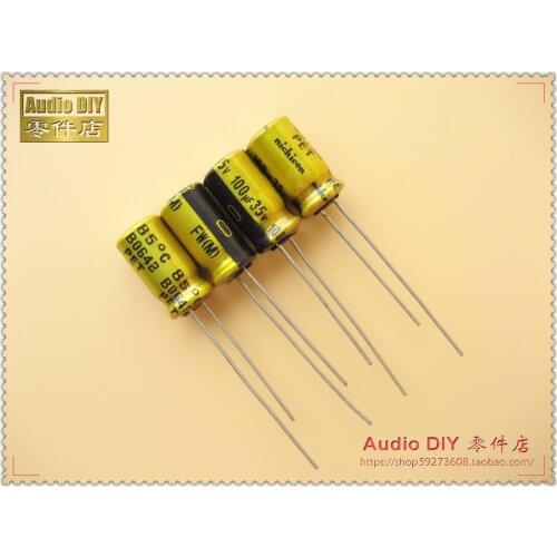 2020 hot sale 30PCS/50PCS Nichicon FW series 100uF/35V audio electrolytic capacitors free shipping