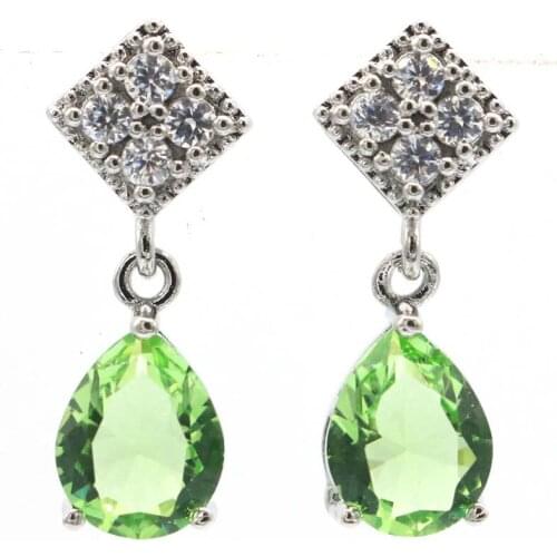 53x25mm Super Big European Design Peacock Violet Tanzanite Silver Earrings Wholesale Drop Shipping