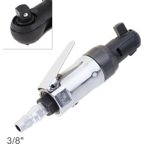 3/8'' Mini Straight Shank Pneumatic Ratchet Wrench 300rpm Tool with Adjustable Switch and Polished Chrome Surface for Car Repair
