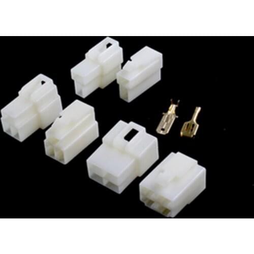 5set 6.3mm pitch 1P2P4P6P10P-12p Automobile plug connector housing with pin male female terminal