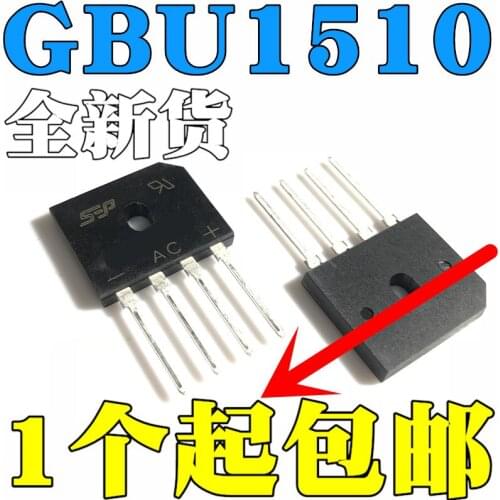 6 pçs/lote SETEMBRO GBU1510 15A1000V
