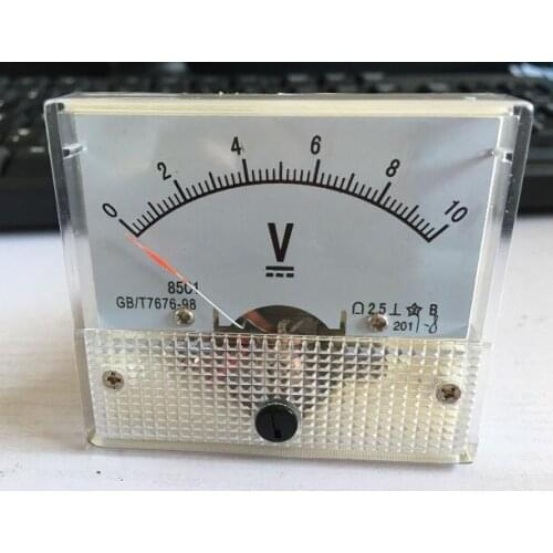 85C1 DC 0-10V pointer type dc voltmeter voltage meter mechanical header