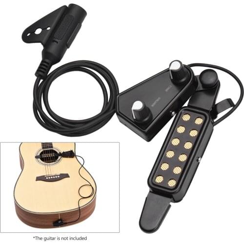 Acoustic Guitar Sound Hole Pickup Magnetic Passive Pick-up System with Tone Volume Control 6.35mm Interface Guitar Pickup
