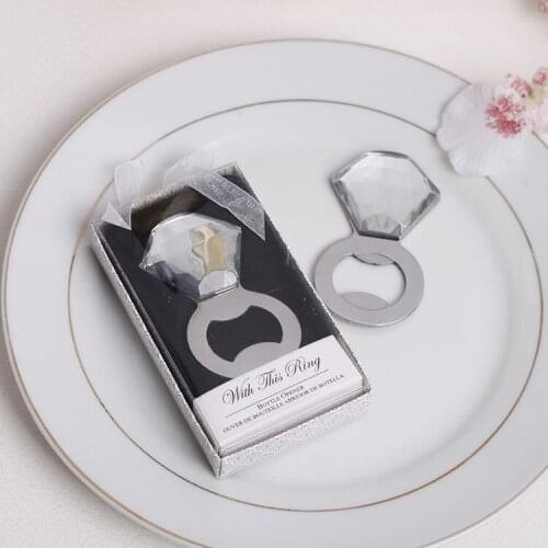 Free Shipping 100 PCS Silver Ring shaped wine beer bottle opener wedding party favor guest gift wedding present