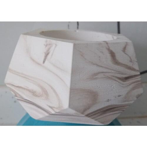 Concrete pot, marble effect, vivid flower (cactus, sukulent etc.) suitable to cultivate. Water leak-proof, colors fade 5 PCS