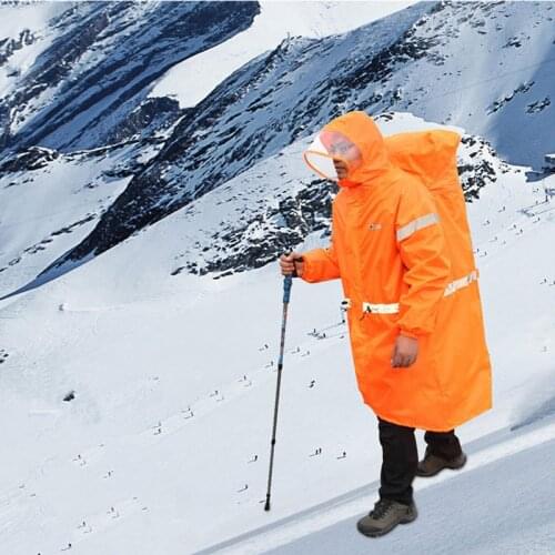 Outdoor hide big backpack cover raincoat couple sports riding hiking climbing raincoats windproof men women rainwear gear poncho